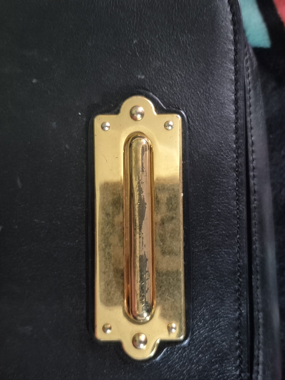Prada Black Leather Crossbody with Gold Chain - Picture 4 of 10